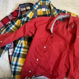 Lot of 3 Gymboree long sleeve shirt buttons size 7-8